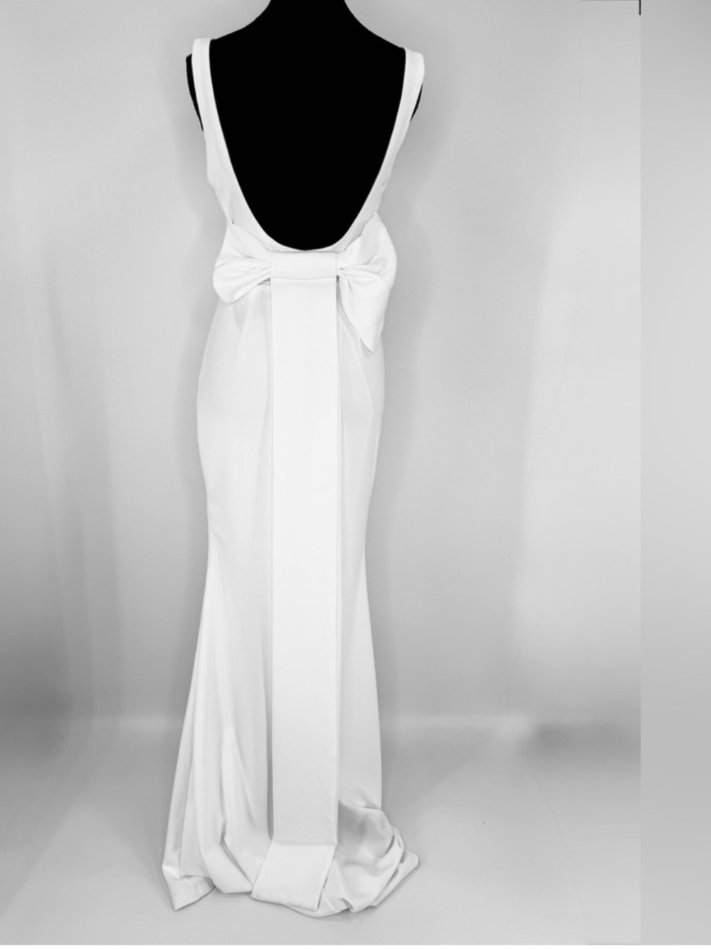 Lulus Loving Fate White Bow Square Neck Backless Maxi Long Dress, Size S, NWOT - Picture 8 of 14